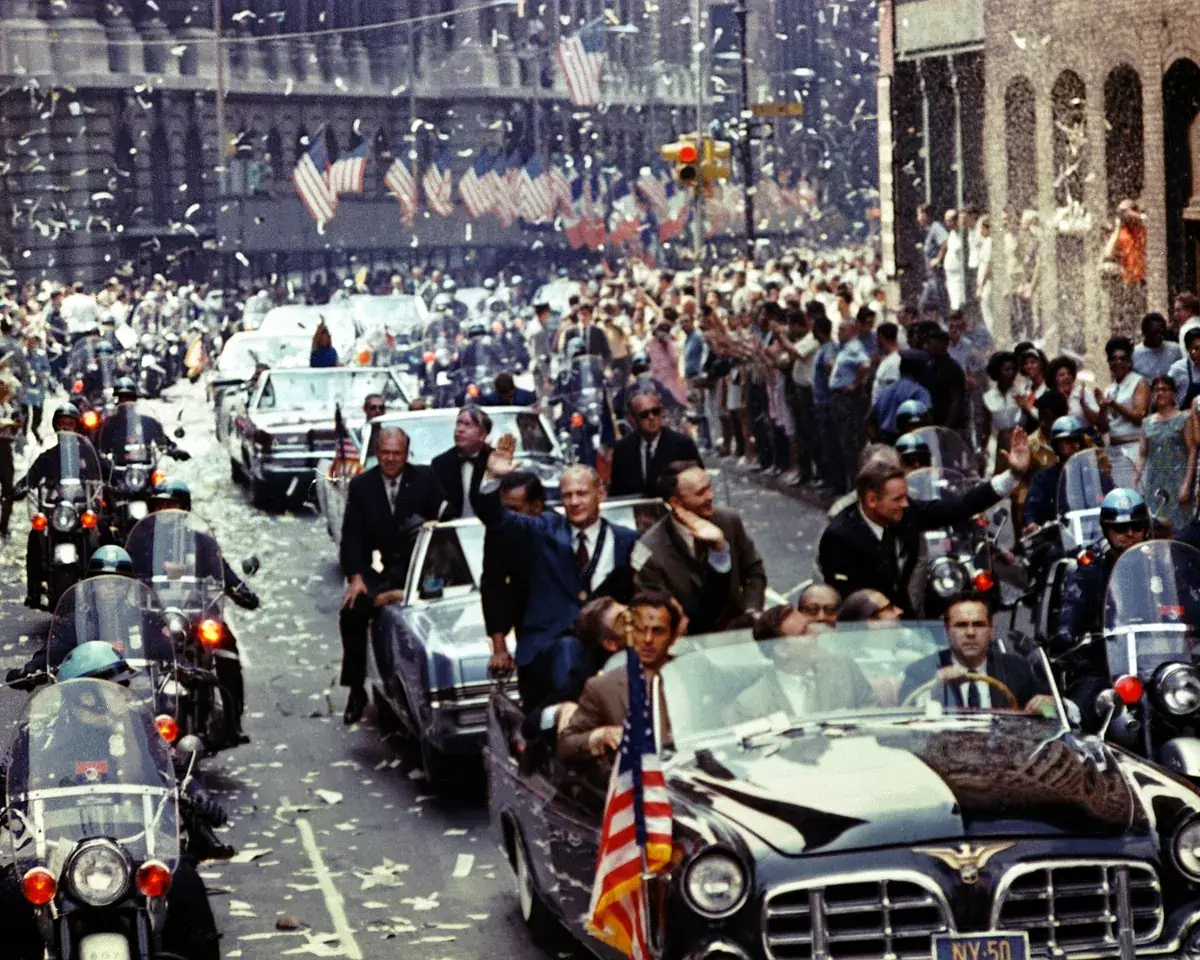 A ticker-tape parade, New York